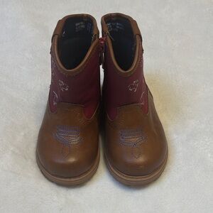 Wonder Nation Brown and Red Kids Boots